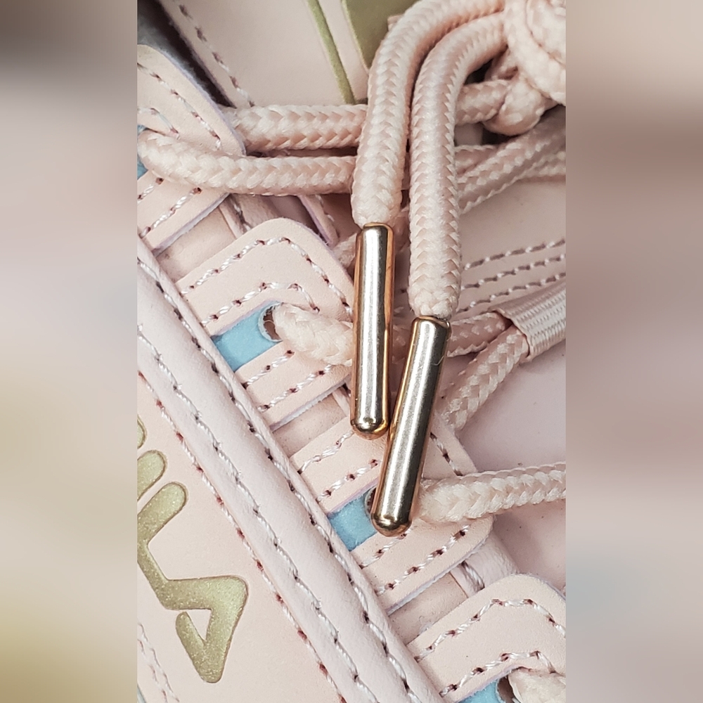 FILA Disruptor Women's Peach Color and Metalic Gold Accent Sneakers - Picture 11 of 11